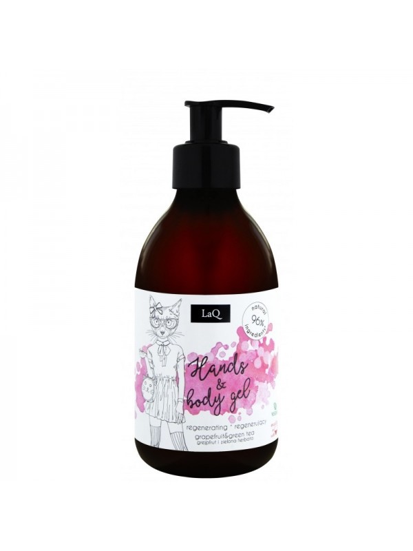 LaQ Hands & Body Gel Regenerating Shower Gel with the scent of Grapefruit and Green Tea 300 ml