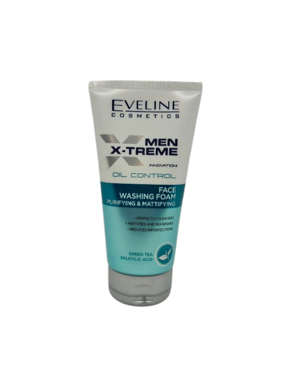 Eveline Men X-Treme Innovation! Oil Control Foam for cleansing and matting the face 150 ml