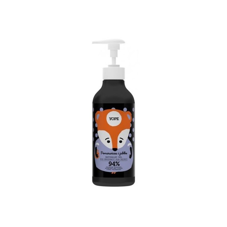 YOPE naturalny Żel pod prysznic dla dzieci Pomarańcza i Jabłko 400 ml