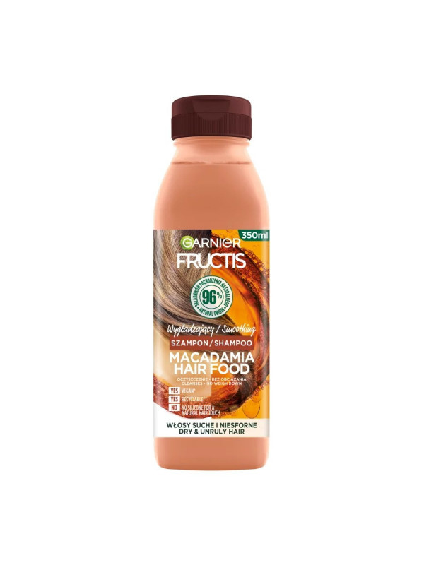 Garnier Fructis Macadamia Hair Food Smoothing Shampoo for dry and unruly hair 350 ml