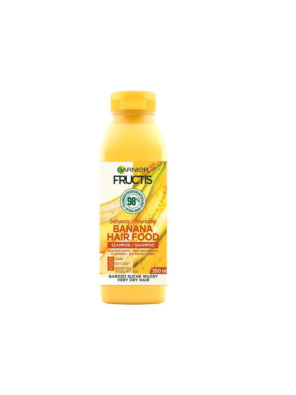 Garnier Fructis Banana Hair Food odżywczy Szampon do włosów bardzo sychych 350 ml