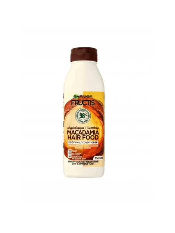 Garnier Fructis Macadamia Hair Food wygładzająca Odżywka do włosów suchych i niesfornych 350 ml