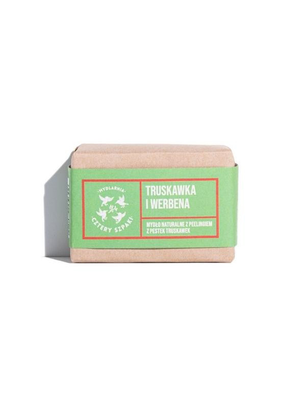 Mydlarnia Cztery Szpaki Natural Soap Strawberry and Verbena 110 g