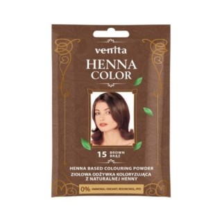 Venita Henna Color ziołowa Odżywka koloryzująca z naturalnej henny /15/ Brąz 25 g