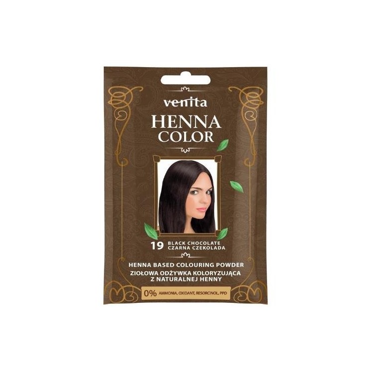 Venita Henna Color herbal Conditioner coloring with natural henna /19/ Black Chocolate 25 g