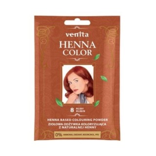 Venita Henna Color ziołowa Odżywka koloryzująca z naturalnej henny /8/ Rubin 25 g