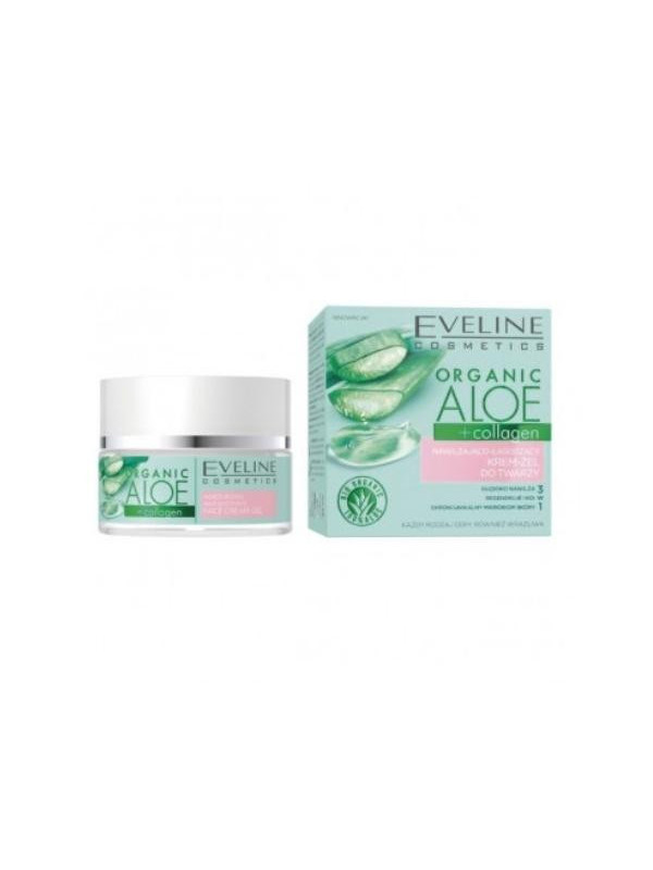 Eveline Organic Aloe moisturizing and soothing face cream-gel 50 ml