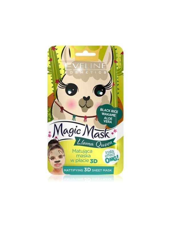 Eveline Magic Mask matting sheet mask 3D Llama Queen 1 piece