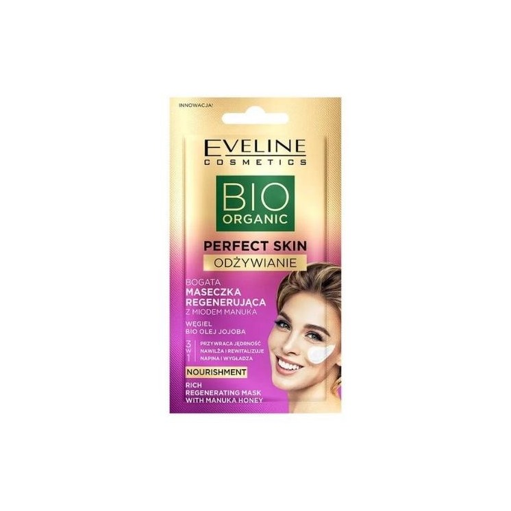 Eveline Bio Organic Perfect Skin rich regenerating face mask with Manuka Honey 8 ml