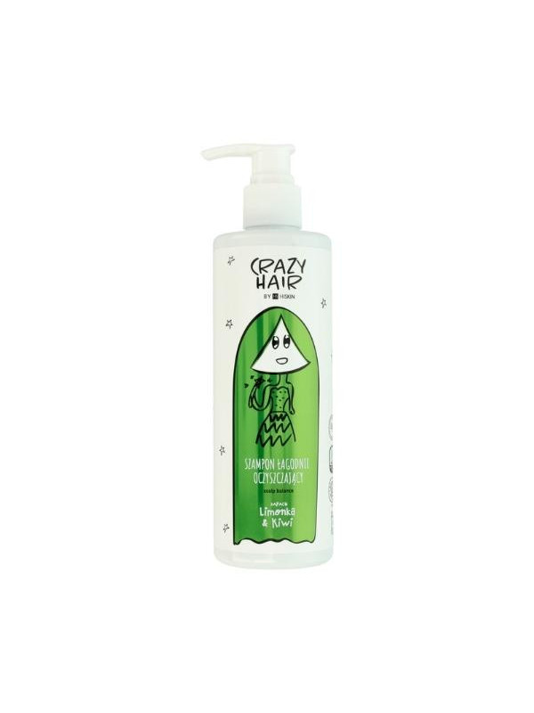 HiSkin Crazy Hair Szampon łagodnie oczyszczający do skóry głowy i włosów o zapachu Limonki i Kiwi 300 ml