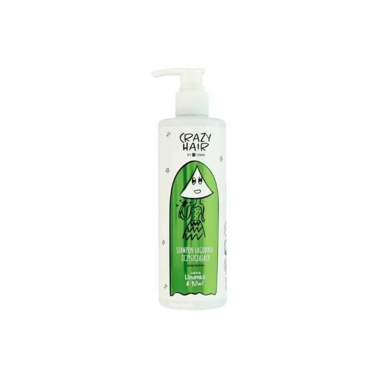 HiSkin Crazy Hair Mildly cleansing shampoo for scalp and hair with the scent of Lime and Kiwi 300 ml