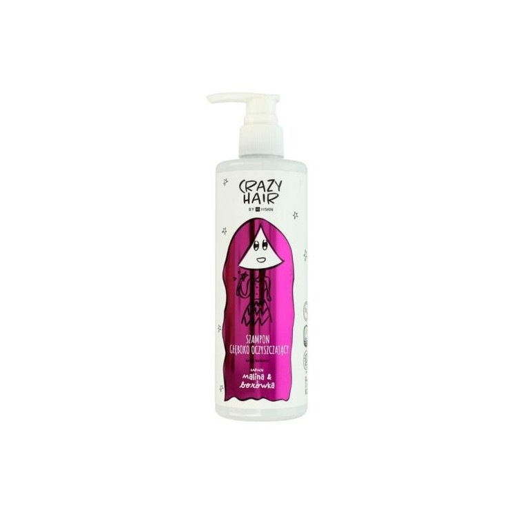 HiSkin Crazy Hair Szampon głęboko oczyszczający do skóry głowy i włosów o zapachu Maliny i Bórówki 300 ml