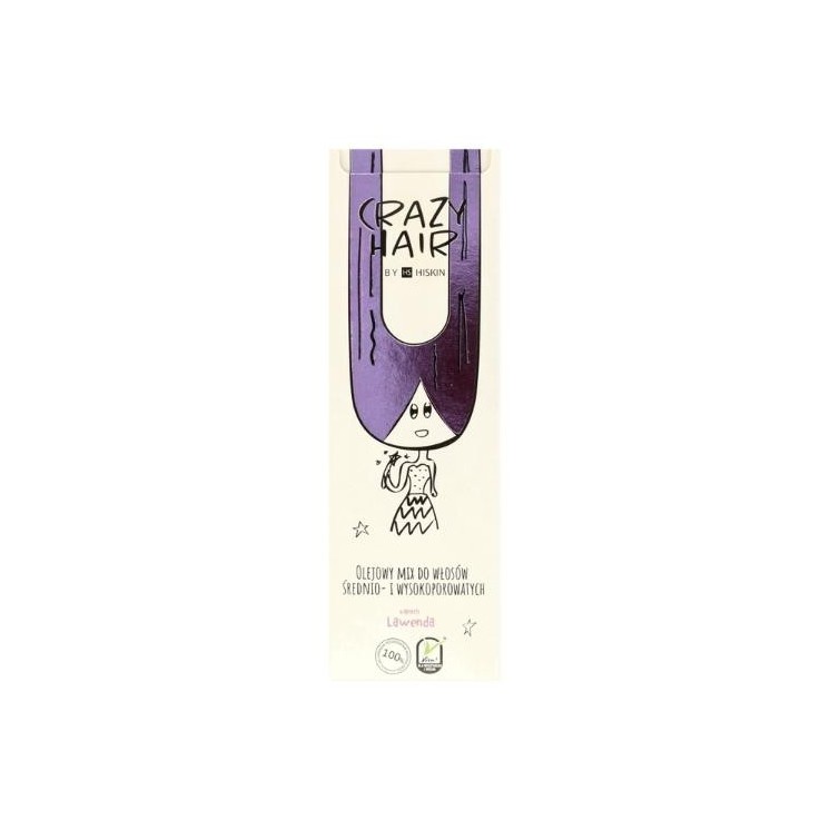 HiSkin Crazy Hair Olejowy Mix do włosów średnio i wysokoporowatych o zapachu Lawendy 100 ml