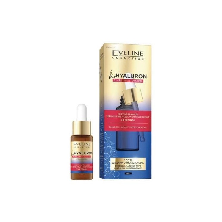 Eveline BioHyaluron 3x Retinol System multinaprawcze Serum do twarzy 18 ml