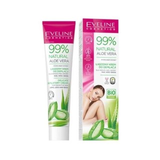 Eveline 99% Natural Aloe Vera łagodny Krem do depilacji rąk, nóg i bikini 125 ml