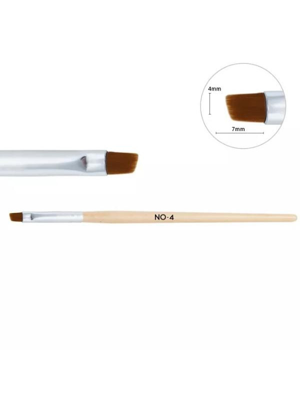 NeoNail Wooden brush for gel cut /4/ 1 piece