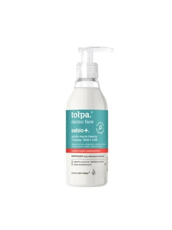 Tołpa Dermo Face Sebio+. Face wash gel with 2 acids: AHA + LHA