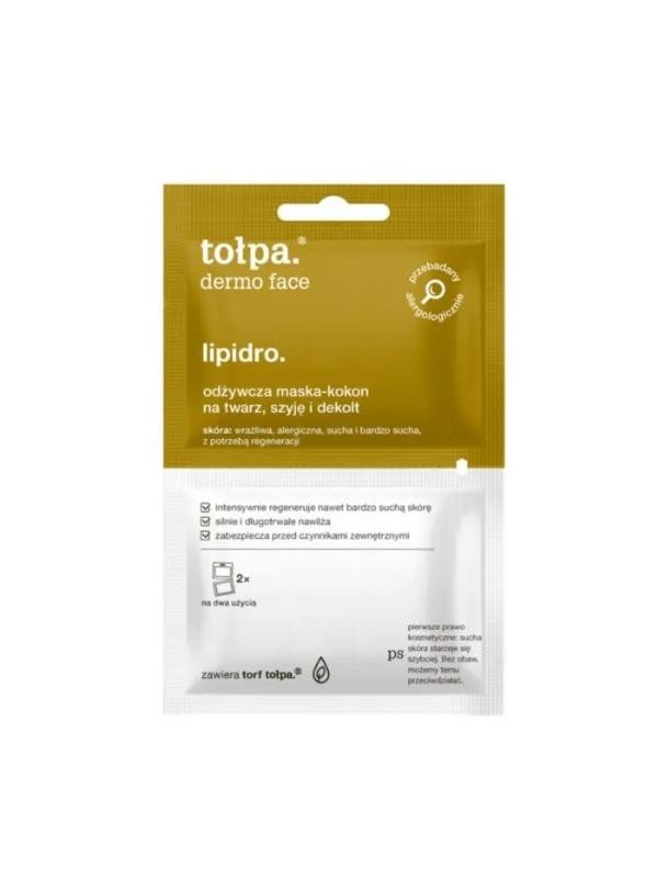 Tołpa Dermo Face Lipidro nourishing mask-cocoon for the face, neck and cleavage