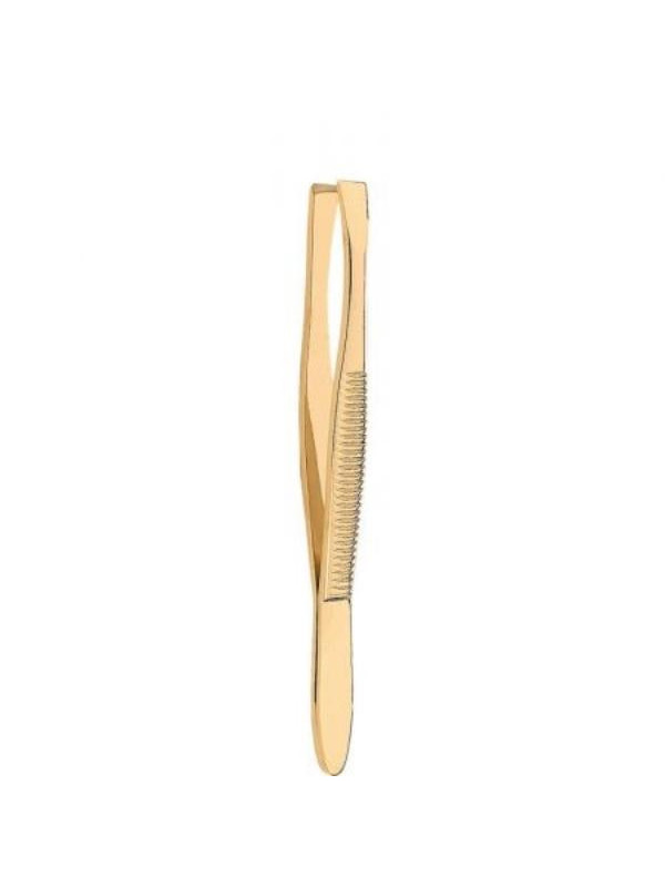 Donegal Cosmetic tweezers straight gold 1 piece