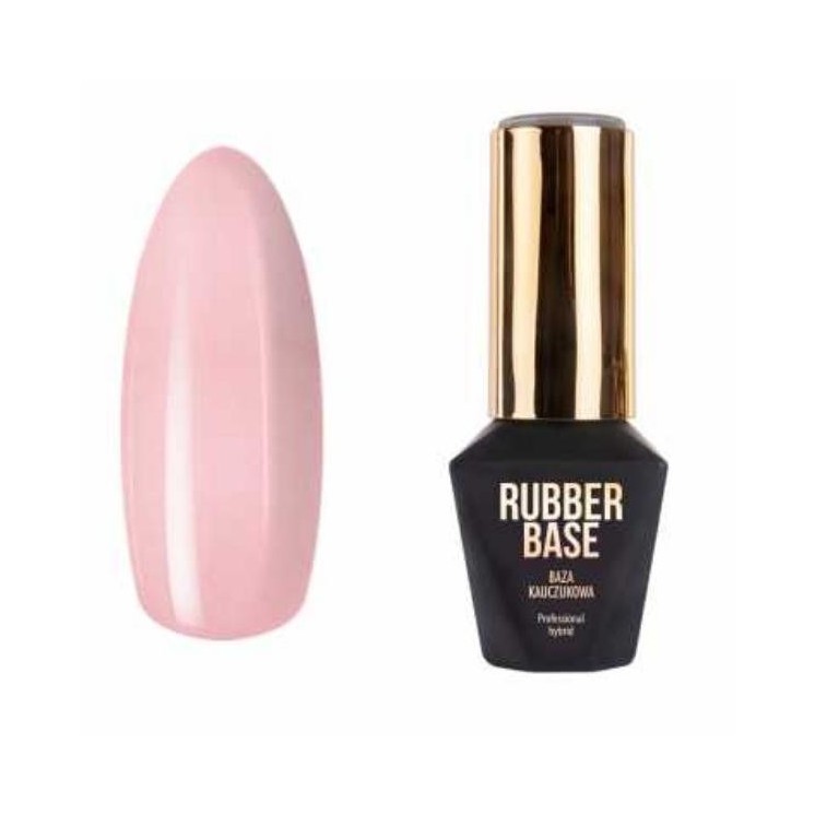 MollyLac Rubber Base Sparkling Mousse Baza kauczukowa do lakierów hyb