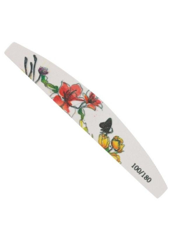 MollyLac Bezpieczny Pakiet Nail file 100/180 flower boat 1 pc