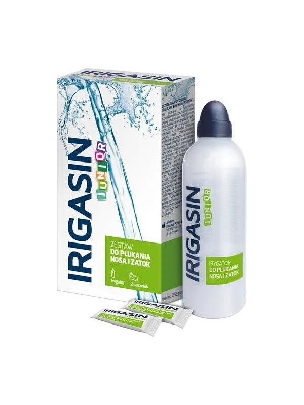 Irigasin Junior Set for rinsing the nose and sinuses Irrigator + 12 sachets