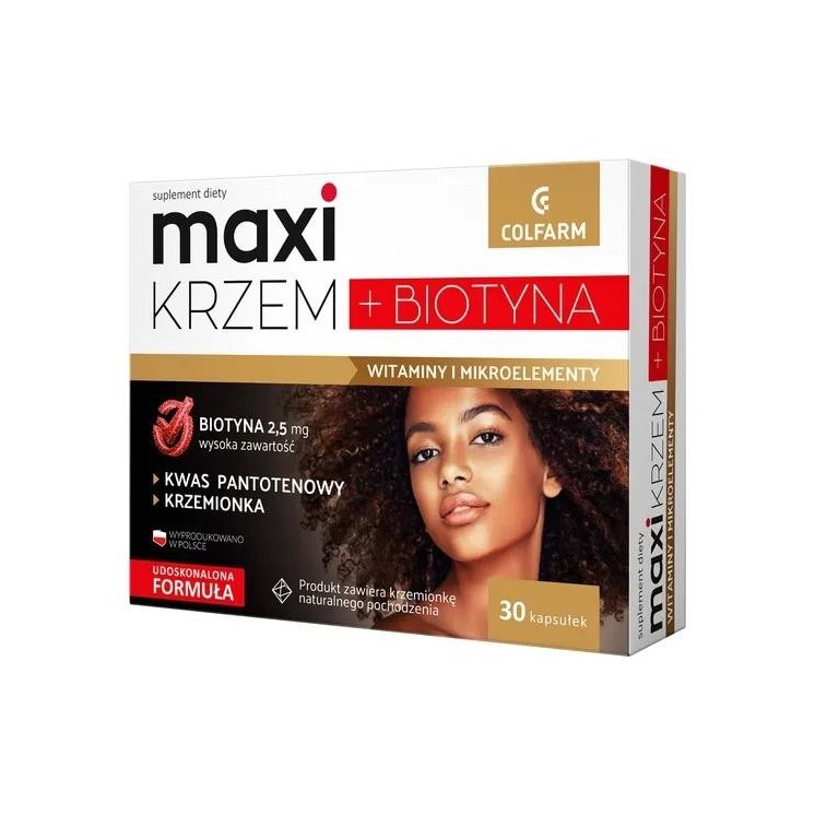 Maxi Krzem + Biotyna 30 hard capsules