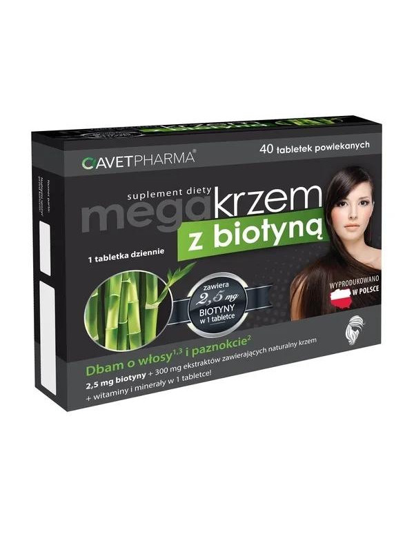 Mega Silicon with biotin 40 coated tablets