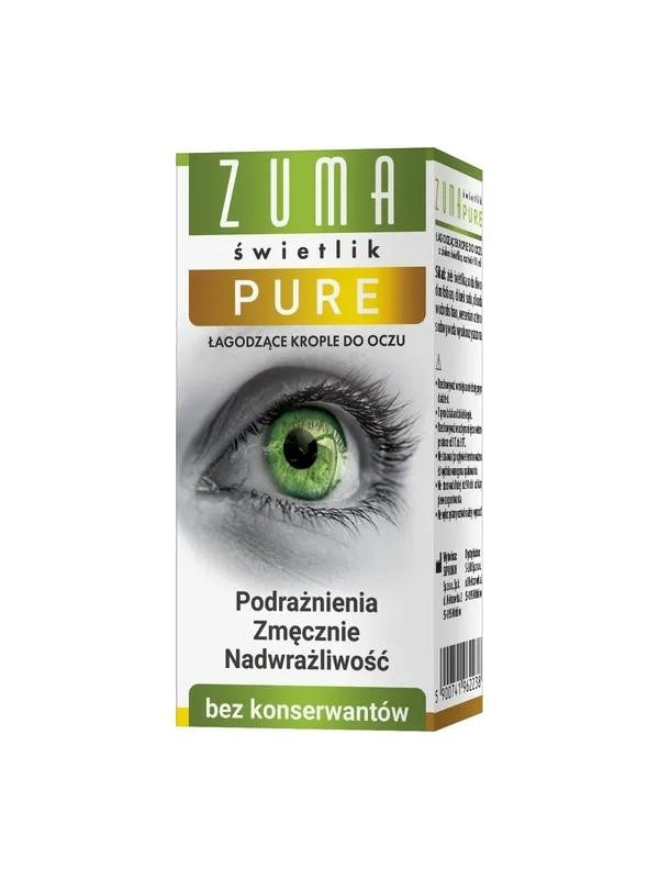 Zuma Świetlik Pure Krople do oczu bez konserwantów 10 ml