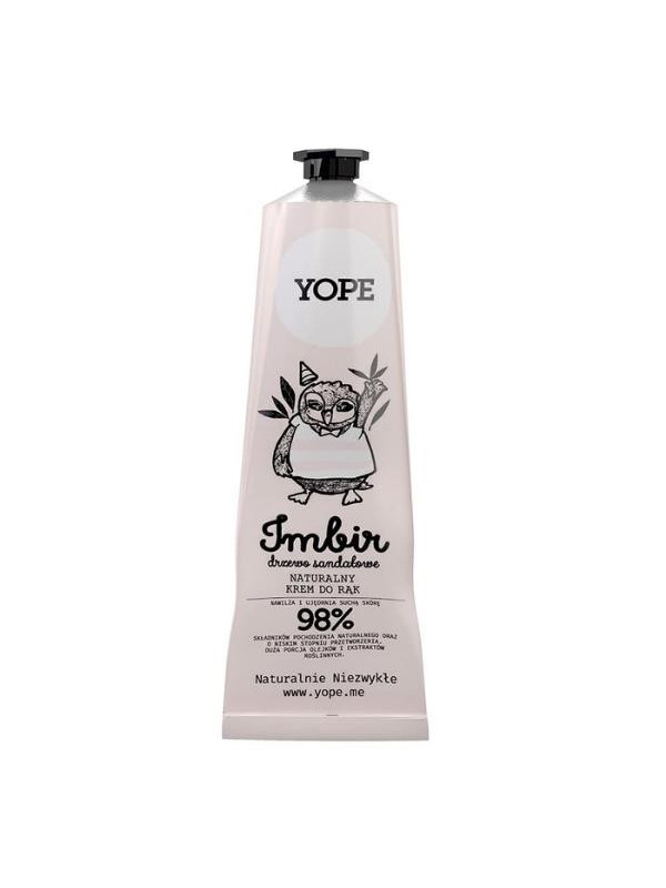 YOPE Natural Hand Cream Ginger and Sandalwood