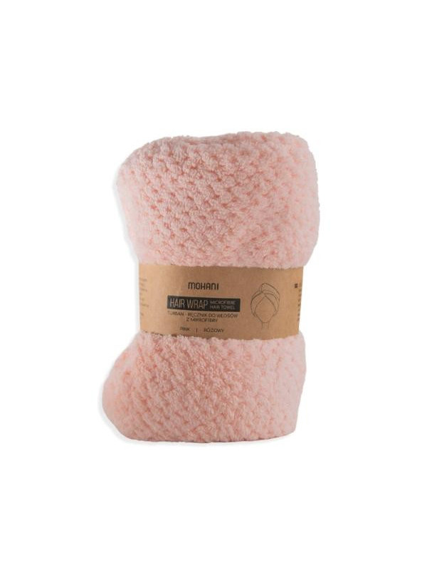 Mohani Turban Microfiber Hair Towel Pink takes care of your hair