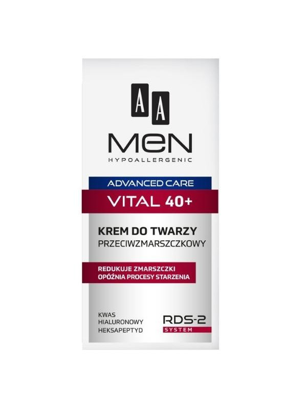 AA Men Advanced Care Vital 40+ Krem do twarzy przeciwzmarszczkowy