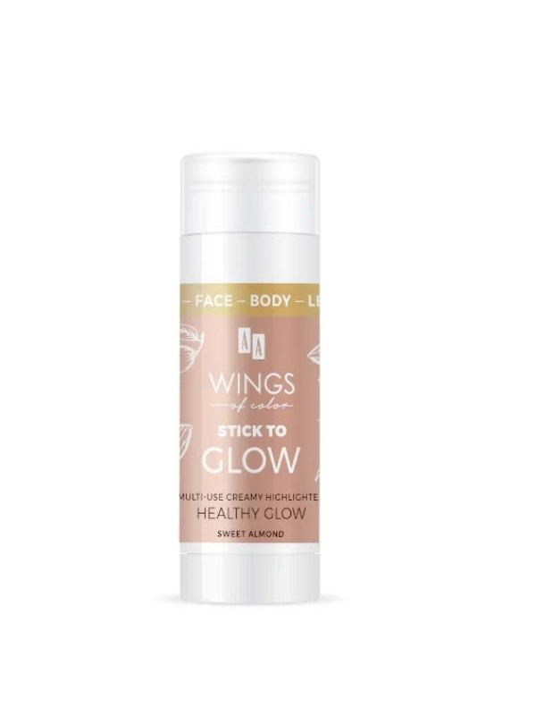 AA Wings of Color Stick to Glow kremowy Rozświetlacz do twarzy i ciała Healthy Glow Sweet Almond