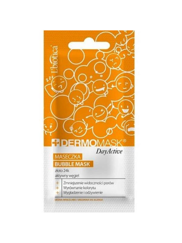 L'biotica Dermomask Bubble Mask Gold 24K & Active Charcoal 10 ml