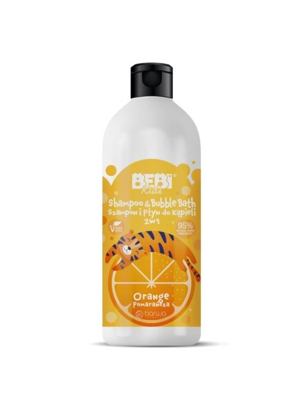 Barwa Bebi Kids Shampoo and Bath Foam 2in1 Orange 500 ml