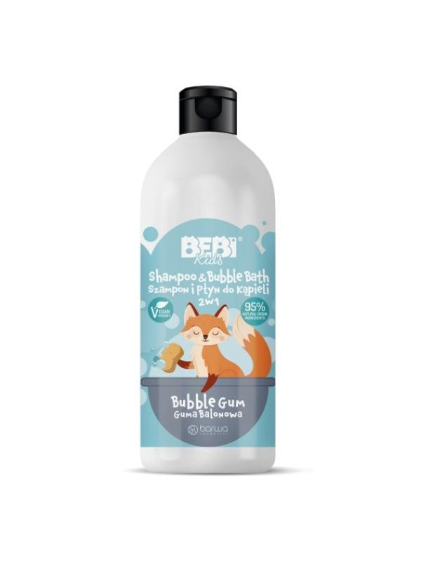 Barwa Bebi Kids Shampoo and Bath Foam 2in1 Bubble Gum 500 ml