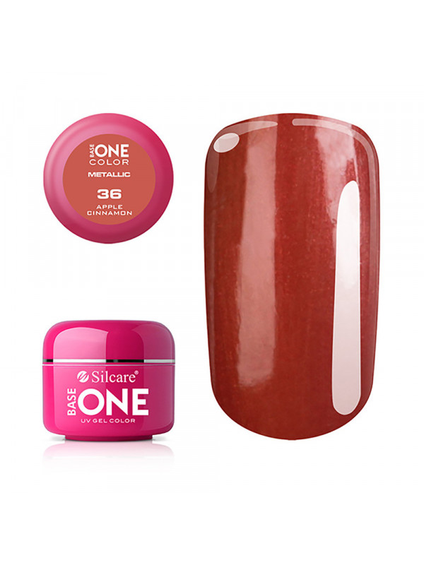 Silcare Base One Color UV Gel /36/ One Metallic Apple Cinnamon 5 g