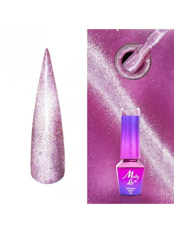 MollyLac /443/ Womanity Cat Eye Hybrid Lacquer Amethyst 5 ml