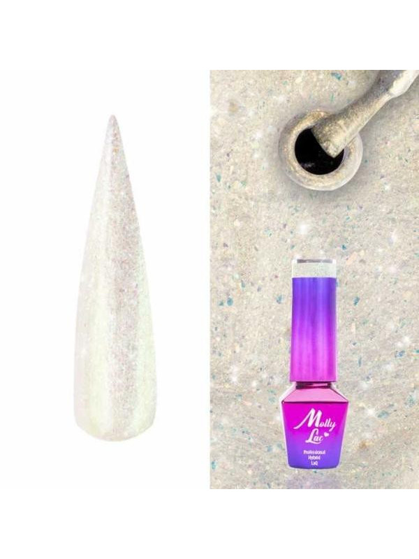 MollyLac /597/ Mermaid Whispers Hybrid Nail Polish Pearl Elixir 5 ml