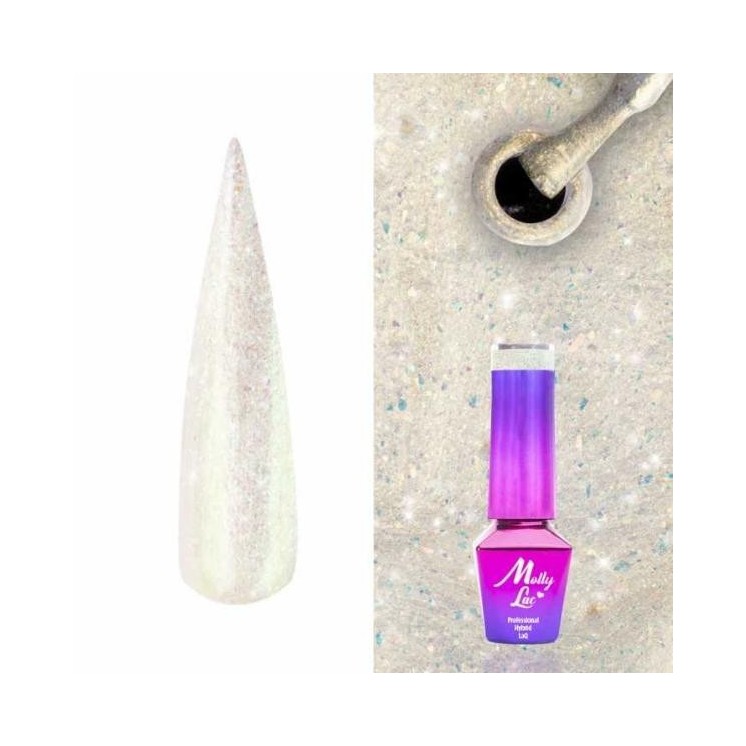 MollyLac /597/ Mermaid Whispers Hybrid Nail Polish Pearl Elixir 5 ml