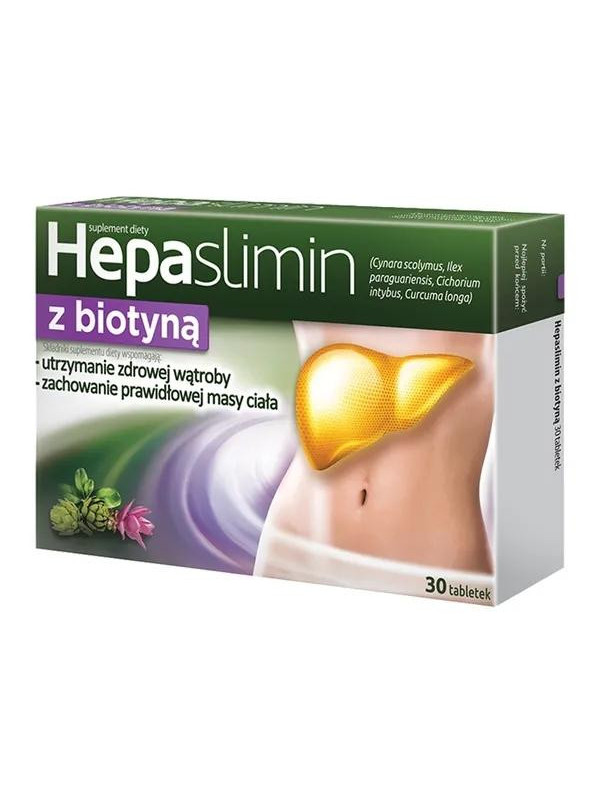 Hepaslmin z Biotyną 30 tabletek