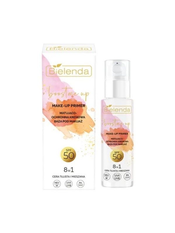 Bielenda Boost Me Up matte and protective creamy make-up base SPF50