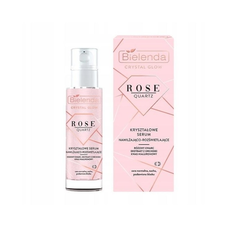Bielenda Crystal Glow Rose Quartz crystal moisturizing and brightening Serum