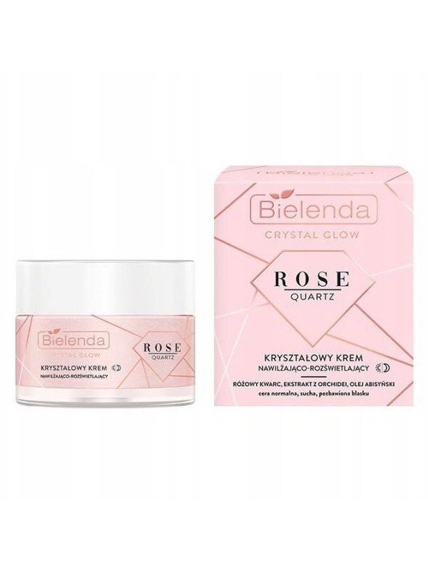 Bielenda Crystal Glow Rose Quartz crystal moisturizing and brightening cream