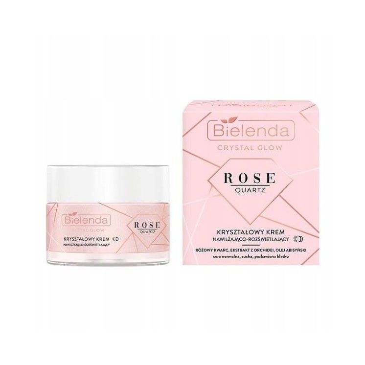 Bielenda Crystal Glow Rose Quartz crystal moisturizing and brightening cream