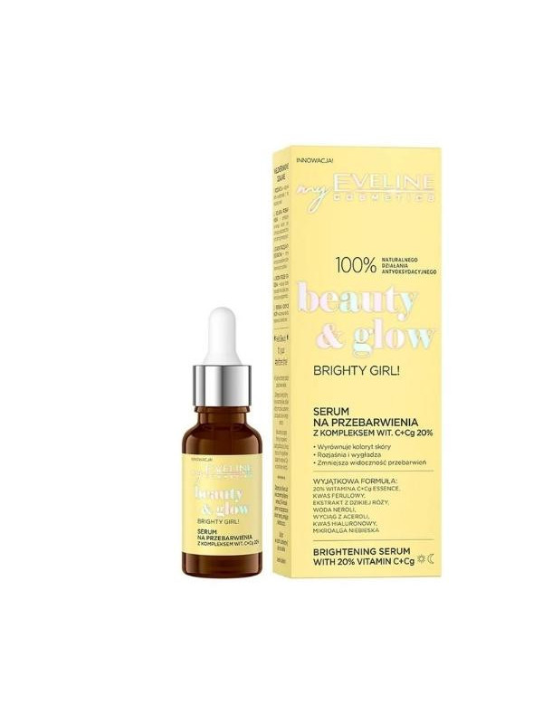 Eveline Beauty&Glow Serum na przebarwienia z kompleksem witaminy C+Cg 20%