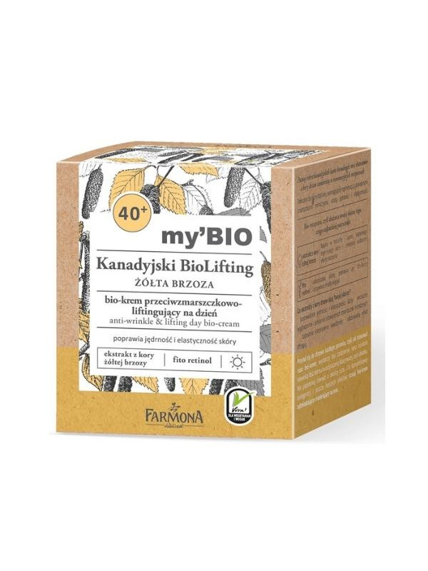 Farmona my'BIO Canadian BioLifting 40+ Yellow Birch Bio-Anti-wrinkle and lifting day cream