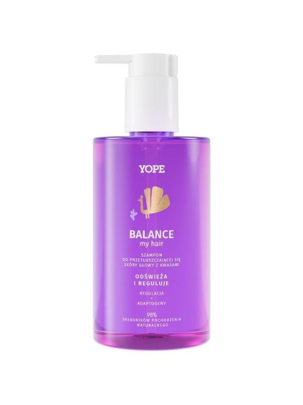 YOPE Balance My Hair Szampon do przetłuszczającej się skóry głowy z kwasami