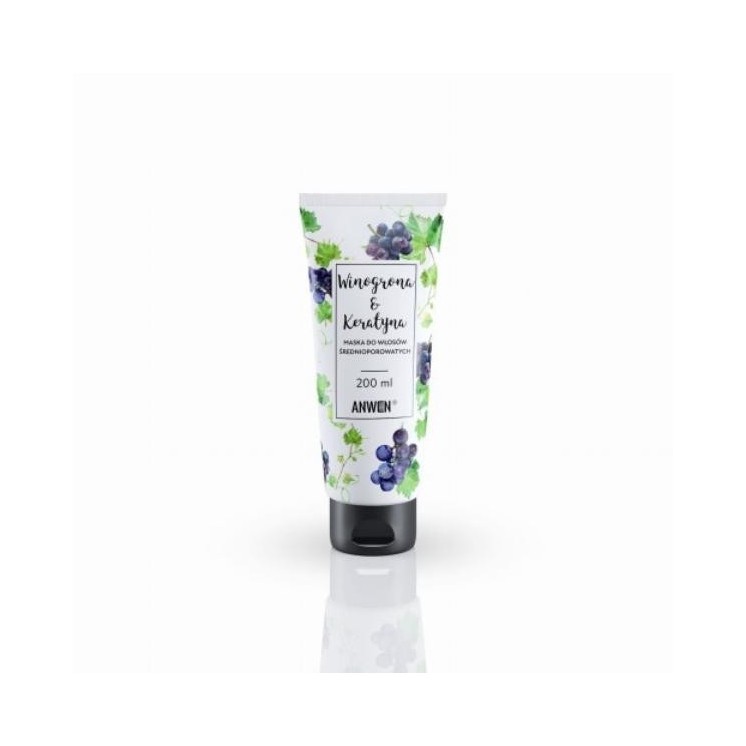 Anwen Mask for medium porosity hair Grapes and Keratin 200 ml
