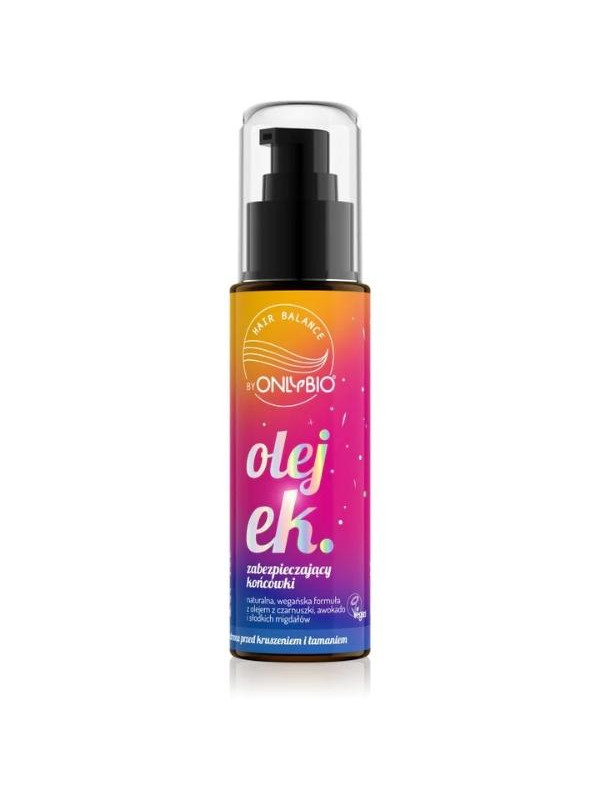 ONLYBIO Hair in Balance Oil protecting the ends of the hair